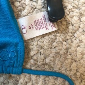 Blue triangle bikini says it medium is more like a small